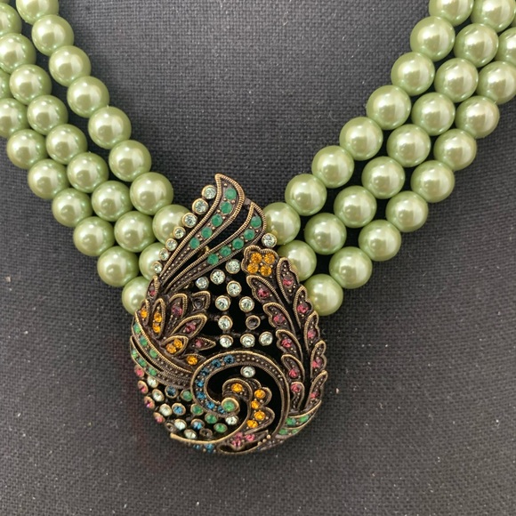 Heidi Daus TEARED TAPESTRY 3 Strand NECKLACE Paisley - Picture 10 of 10